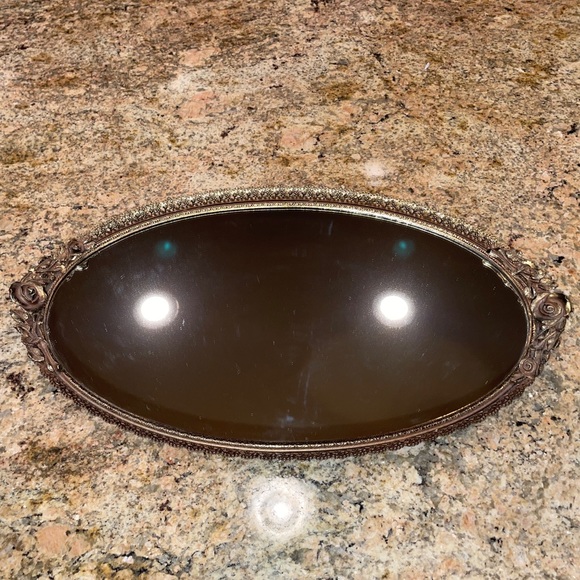 Bath Vintage Gold Mirrored Vanity Tray Poshmark